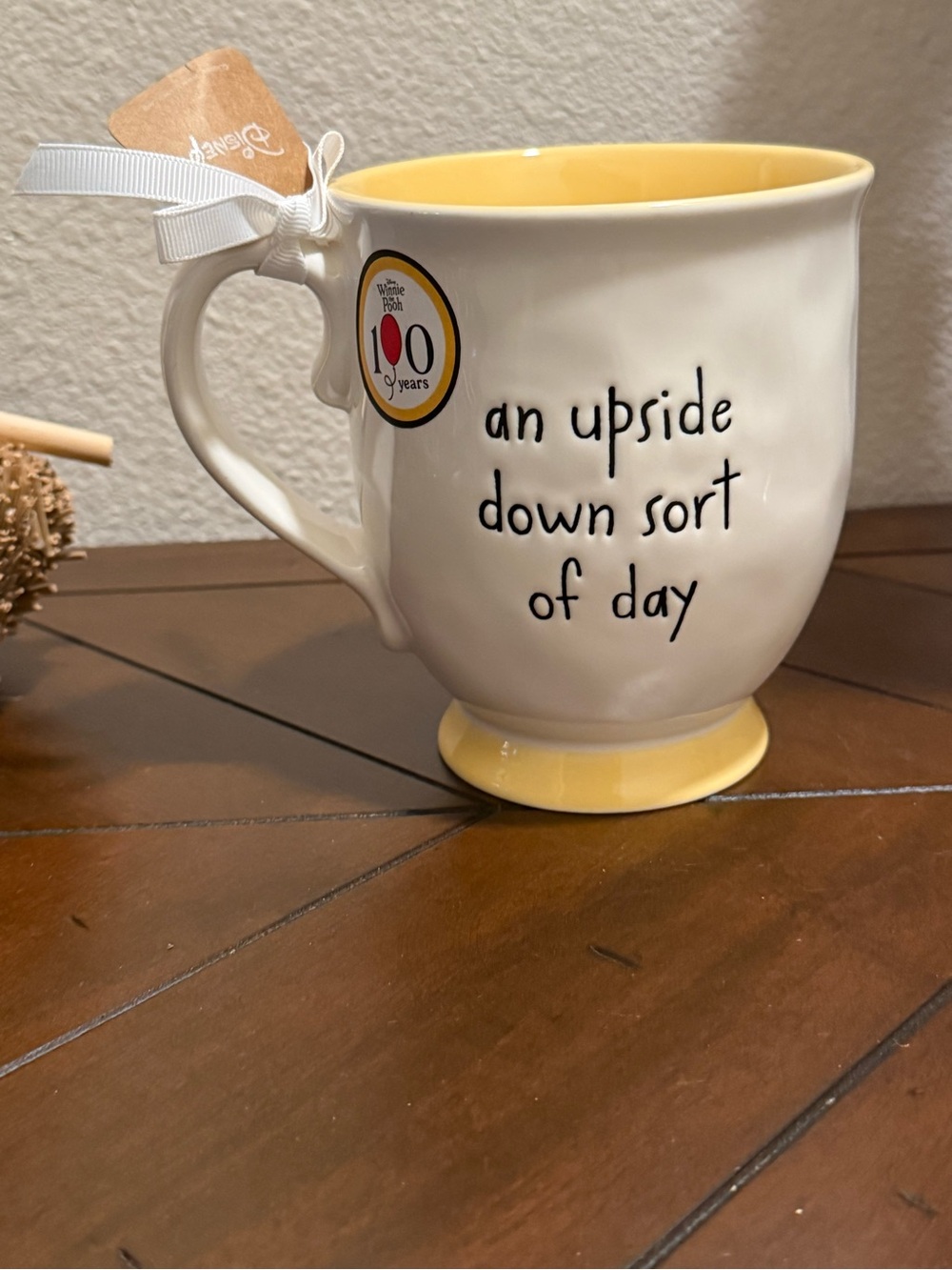 Rae Dunn Disney Winnie the Pooh Ceramic Mug– an upside down sort of day